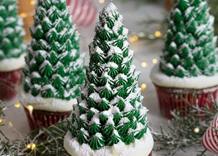 Φτιάξε cupcakes σαν αληθινά χριστουγεννιάτικα δέντρα