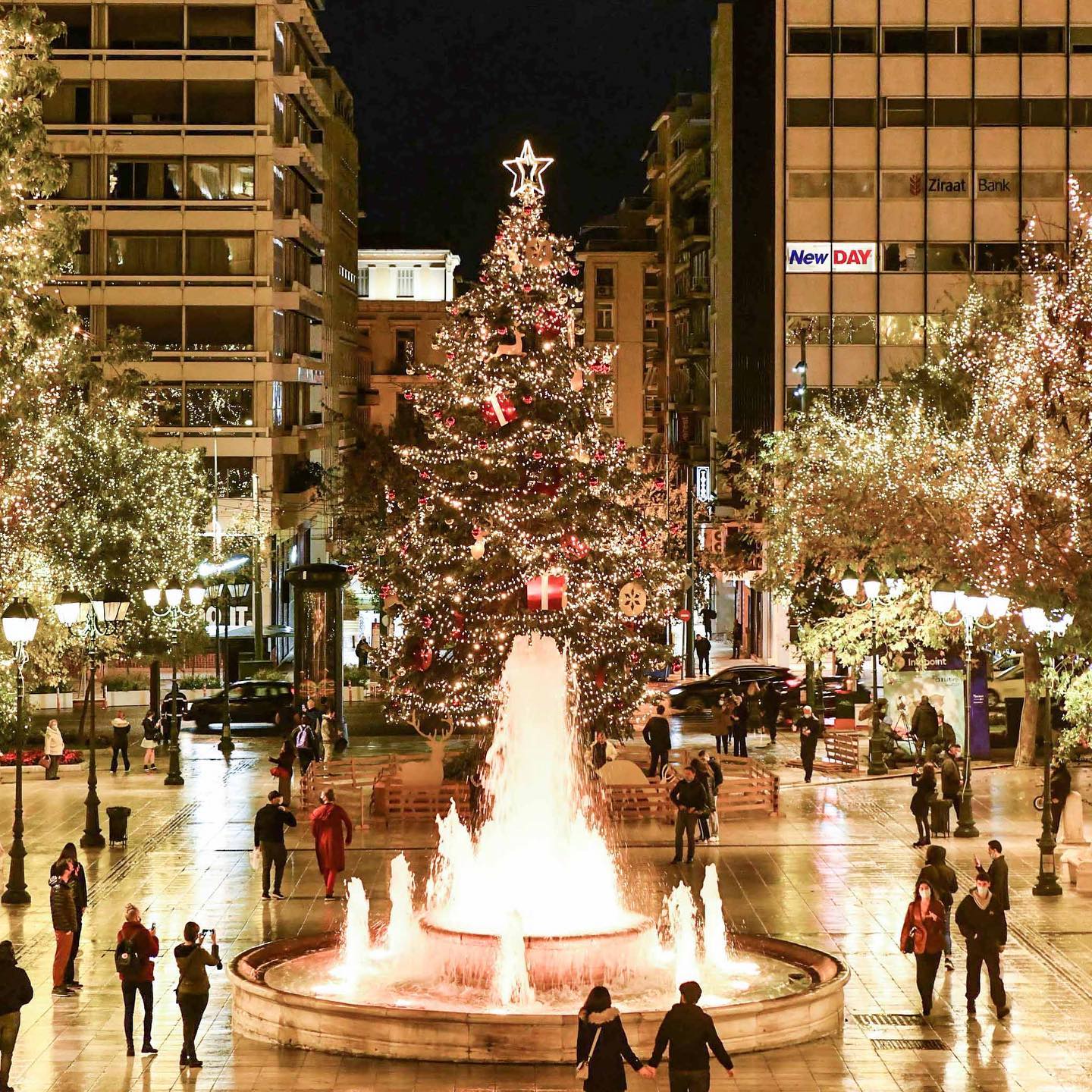 Στήθηκε το χριστουγεννιάτικο δέντρο στο Σύνταγμα- Έχει ύψος όσο μια 7όροφη πολυκατοικία!