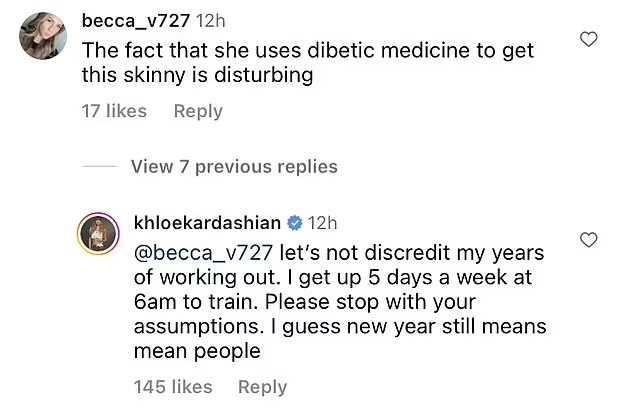 Η Khloe Kardashian απαντά στις κατηγορίες ότι χρησιμοποίησε αντιδιαβητικό φάρμακο για να χάσει κιλά