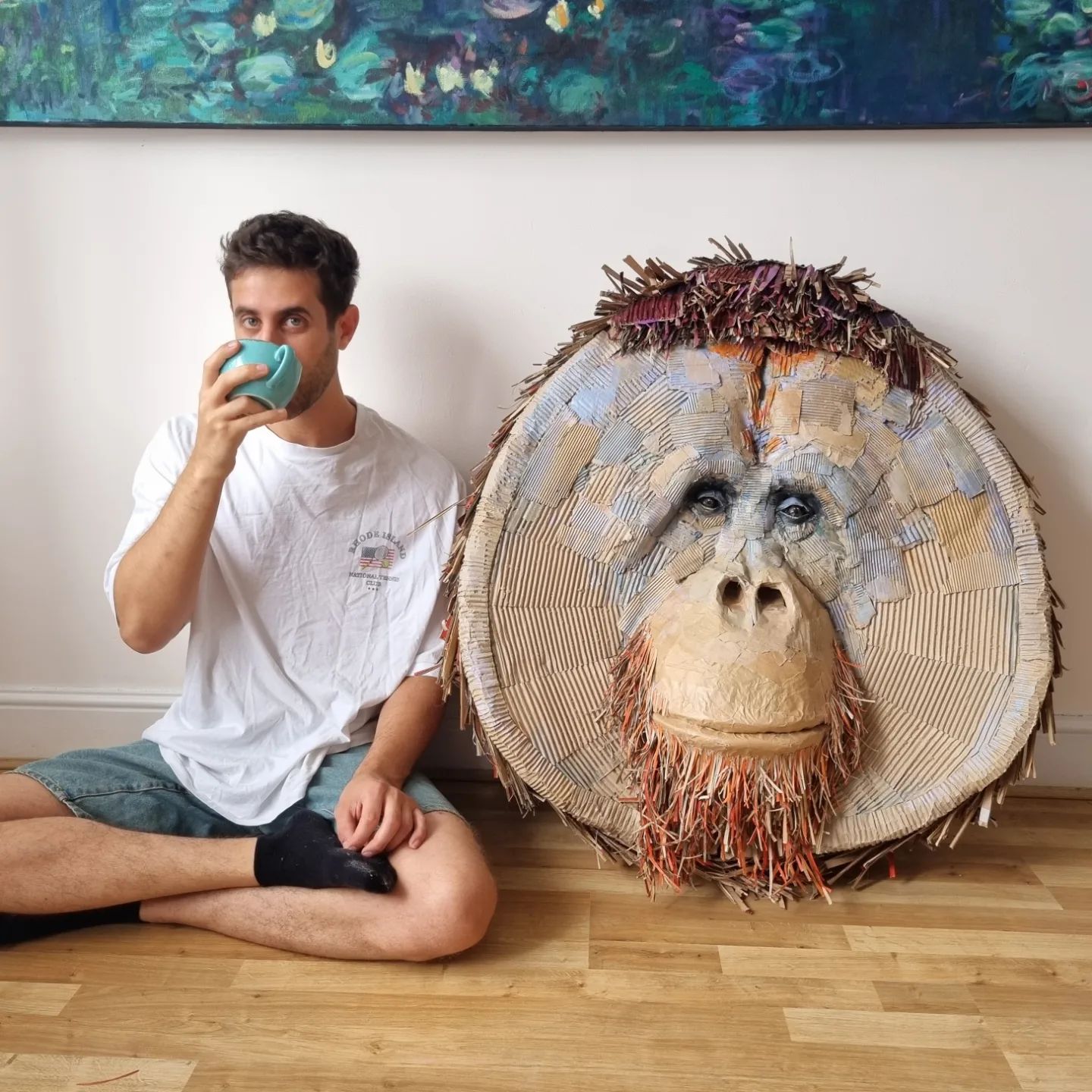 Ρεαλιστικά γλυπτά ζώων φτιαγμένα εξ ολοκλήρου από ανακυκλωμένο χαρτόνι