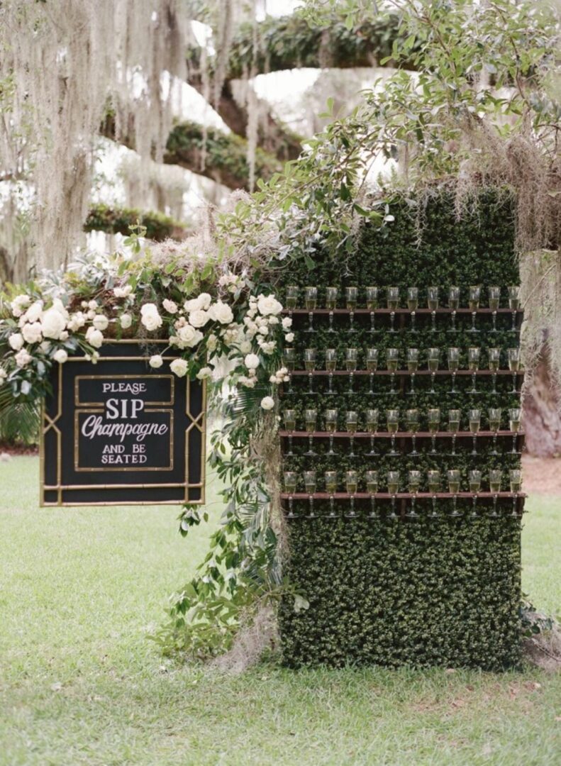 The Champagne Wall Wedding Trend