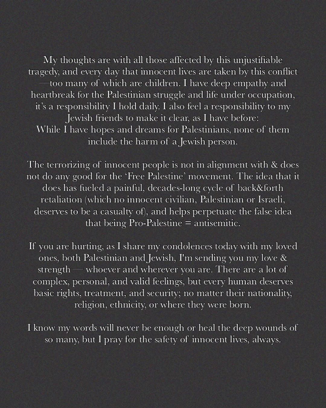 Η Gigi Hadid καταδικάζεται από την Ισραηλινή κυβέρνηση για την θέση της υπέρ των Παλαιστινίων 