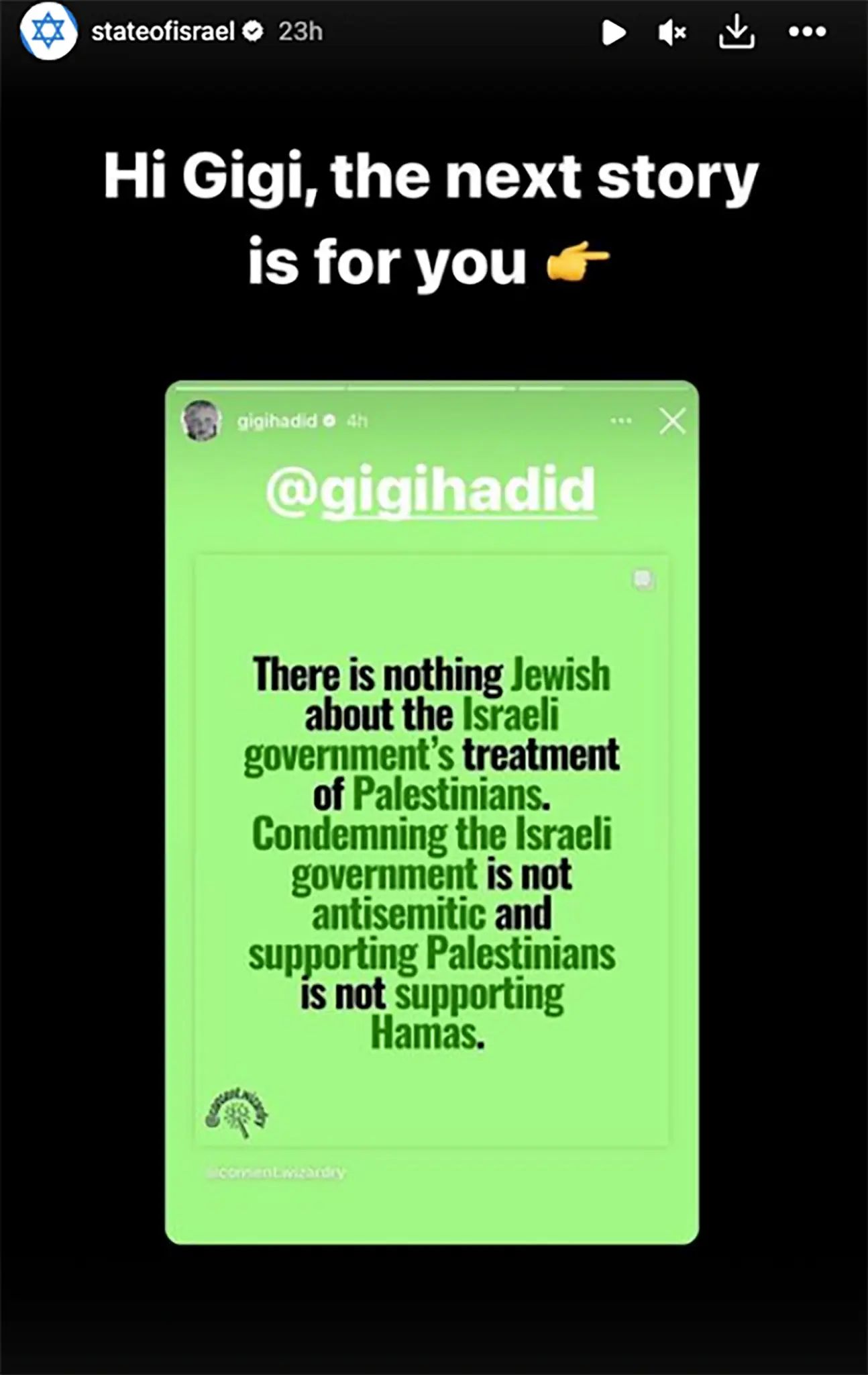 Η Gigi Hadid καταδικάζεται από την Ισραηλινή κυβέρνηση για την θέση της υπέρ των Παλαιστινίων