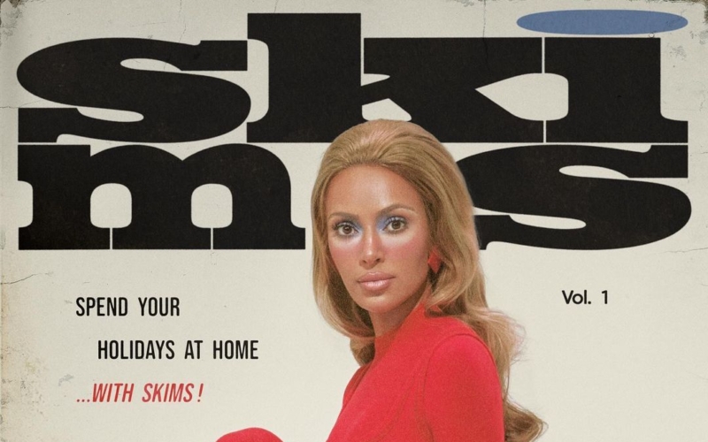 Η Kim Kardashian φωτογραφίζεται σε '60s ύφος για την νέα καμπάνια Skims Holiday