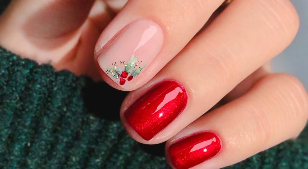 mistletoe christmas νύχια