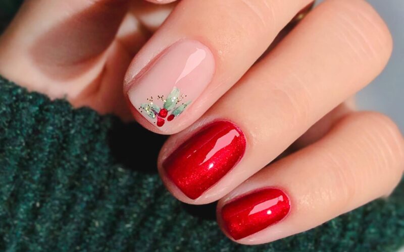 mistletoe christmas νύχια