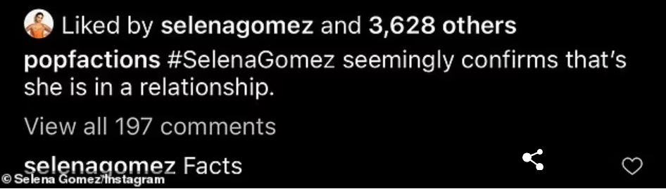 Selena Gomez: Και πάλι ερωτευμένη! Με μια φωτογραφία επιβεβαίωσε τη σχέση της