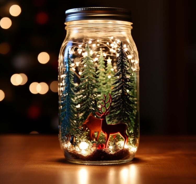 Φτιάξε ένα cosy DIY χριστουγεννιάτικο βάζο με κουκουνάρια και φωτάκια