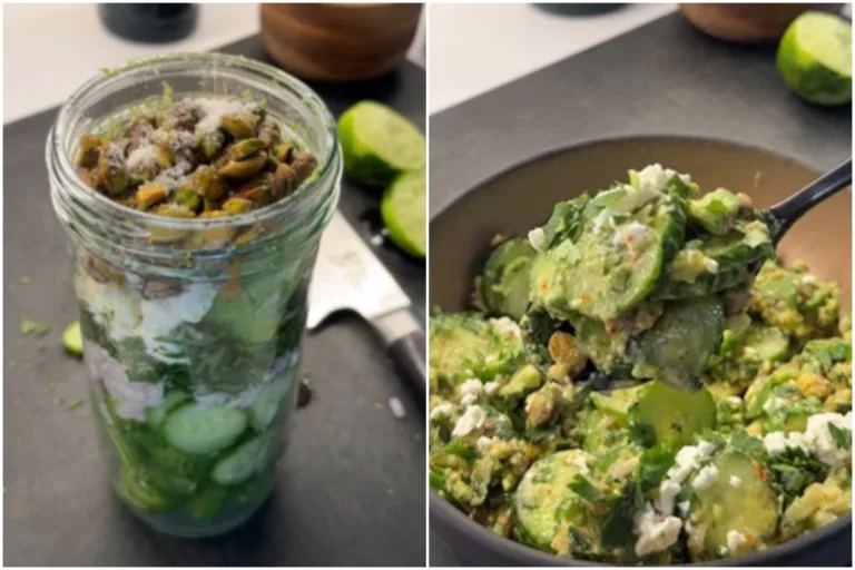Συνταγή για δροσερή αγγουροσαλάτα πέστο με ελάχιστες θερμίδες