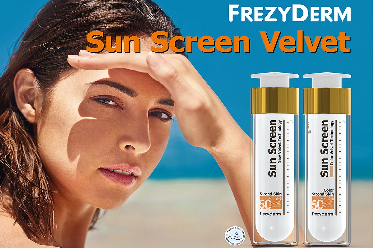 FREZYDERM SUN SCREEN VELVET: Η Επιστήμη του Ήλιου σε μία επαναστατική πατέντα της FREZYDERM