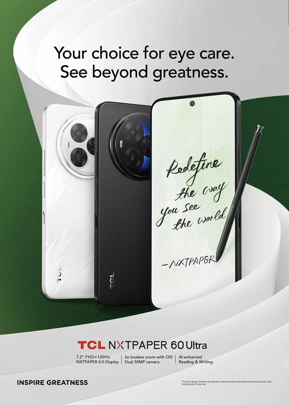 Η TCL Παρουσιάζει το TCL NXTPAPER 60 Ultra Smartphone