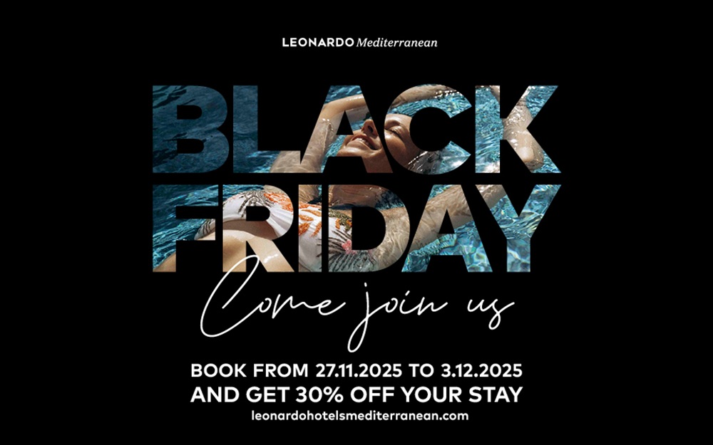 Πενθήμερη Black Friday από τη Leonardo Hotels: 30% έκπτωση στις κρατήσεις για όλο το 2026