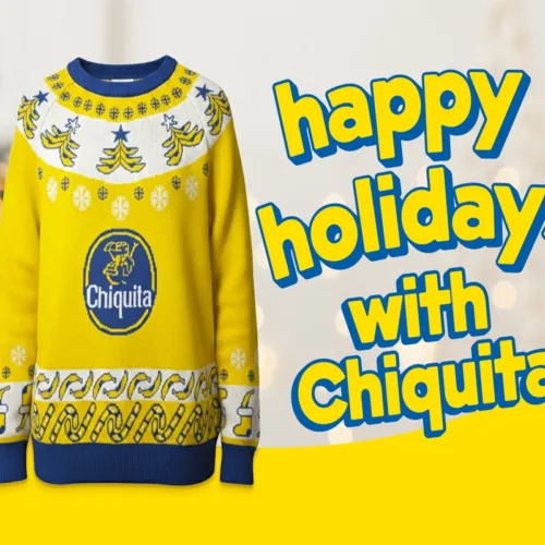 Chiquita: Οι Yellow Holidays επιστρέφουν με νέο, limited edition Χριστουγεννιάτικο πουλόβερ