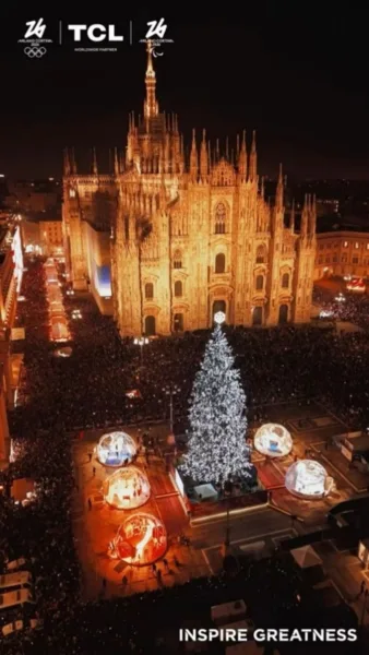 Η TCL παρουσιάζει την Η TCL συνεργάζεται με την Πόλη του Μιλάνου για την έναρξη ενός μήνα γιορτινών εκδηλώσεων, δημιουργώντας ενθουσιασμό για τους Ολυμπιακούς και Παραολυμπιακούς Χειμερινούς Αγώνες Milano Cortina 2026.“Wishes for Greatness” Winter Wonderland με την Τελετή Φωταγώγησης του Χριστουγεννιάτικου Δέντρου στο Μιλάνο