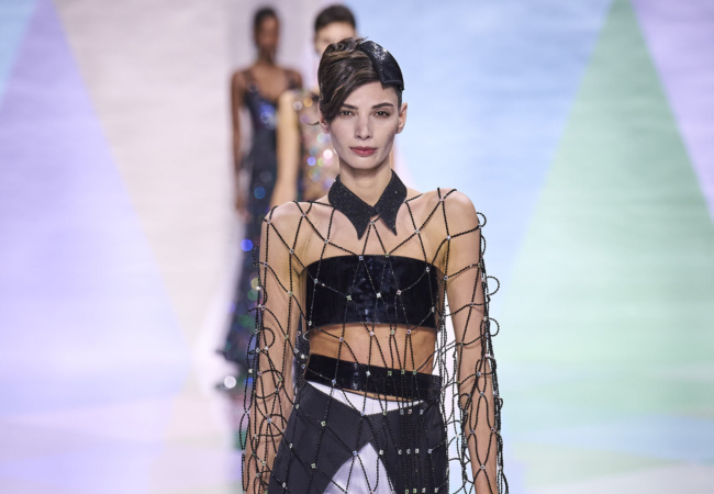 Ρόμβοι κατέκλυσαν το show του Giorgio Armani Privé στο Fashion Week SS'23